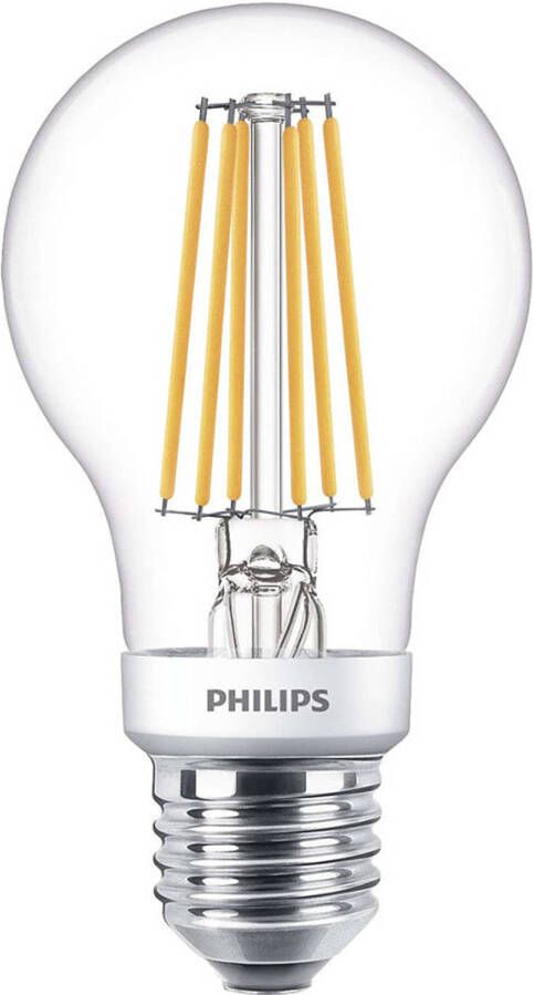 Philips LED Lamp SceneSwitch Filament 827 A60 E27 Fitting Dimbaar 1.6W-7.5W Warm Wit 2200K-2700K Vervangt