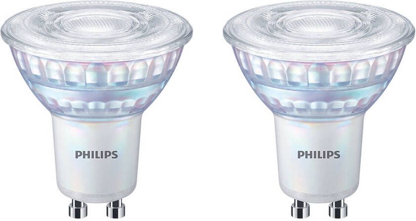 Philips LED Spot Set 2 Stuks Classic C90 36D GU10 Fitting DimTone Dimbaar 3.8W Warm Wit 2200K-2700K