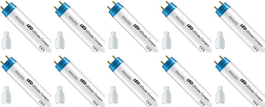 Philips LED TL Buis T8 met Starter 10 Pack CorePro LEDtube EM 865 150cm 20W Helder Koud Wit 6500K Vervangt