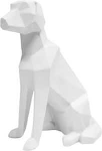 Light & Living present time Ornament Origami Dog Sitting Wit 23 3x12 8x25 4cm