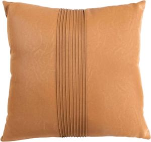 Present time Kussen Leather Look Vierkant Cognac Bruin 45x45cm