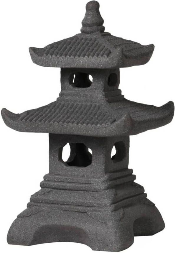 ProGarden Tuindecoratie pagode 30x30x50 cm antracietkleurig
