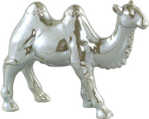 Ptmd Collection PTMD Aidan Gold green glazed ceramic camel statue stand