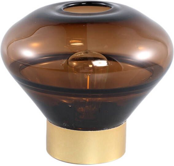 Ptmd Collection PTMD Akahi Brown glass LED lamp round
