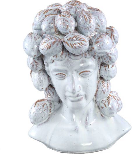 Ptmd Collection PTMD Alani White glazed ceramic statue of women head C