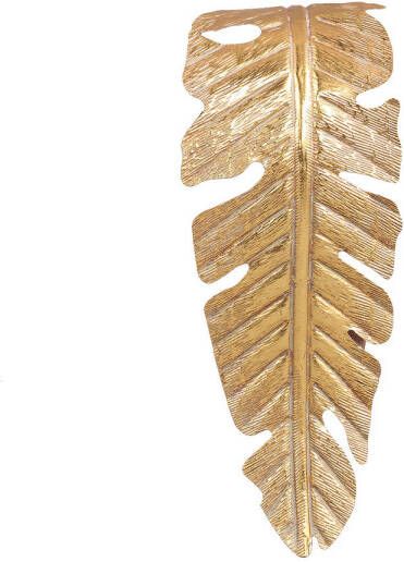 Ptmd Collection PTMD Asis Gold iron lamp wall leaf shape small