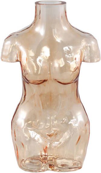 Ptmd Collection PTMD Body Dark Brown glass vase torso shape