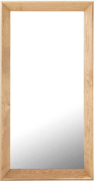 Ptmd Collection PTMD Chevar Natural oak wood mirror rectangle L