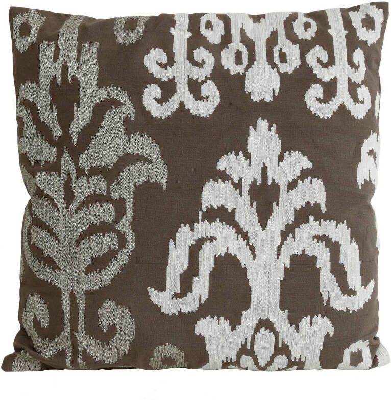 Ptmd Collection PTMD Cloe Taupe cotton cushion antique pattern square S