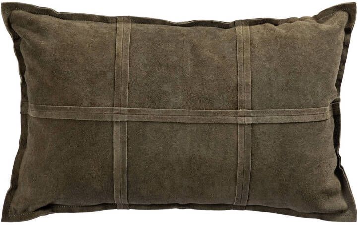 Ptmd Collection PTMD Cobie Green suede leather cushion rectangle
