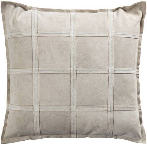 Ptmd Collection PTMD Cobie Taupe suede leather cushion square L