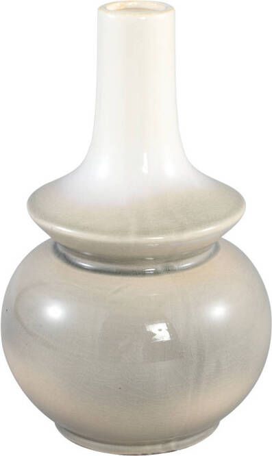Ptmd Collection PTMD Cyra White ceramic ombre pot bulb shape M