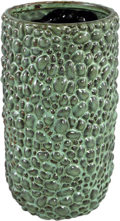 Ptmd Collection PTMD Danillo Green glazed ceramic pot drops round high