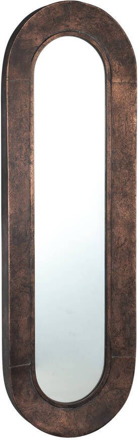 Ptmd Collection PTMD Darcio Copper metalen spiegel ovaal lang