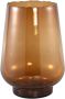 Ptmd Collection PTMD Dexa Brown glass vase straight round L - Thumbnail 1