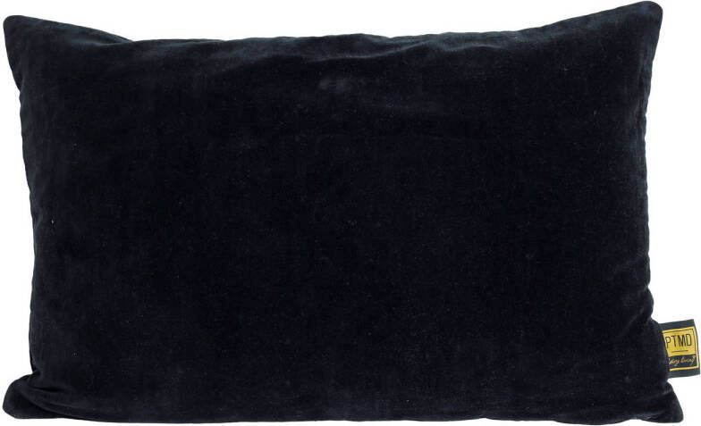 Ptmd Collection PTMD Floo Black cotton velvet cushion rectangle