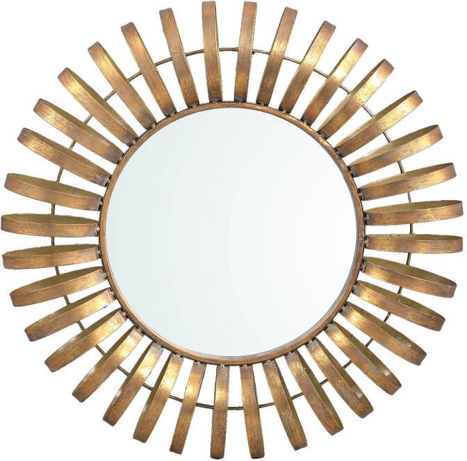 Ptmd Collection PTMD Genuvo Gold metal mirror open rounds frame