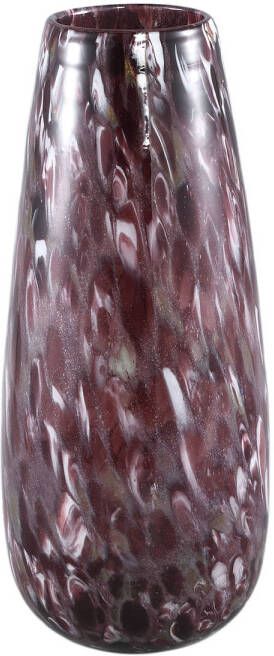 Ptmd Collection PTMD Gindora Purple glass vase round bulb design L