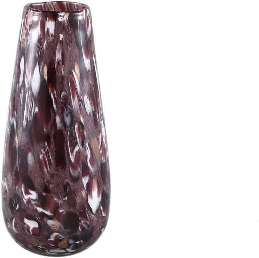 Ptmd Collection PTMD Gindora Purple glass vase round bulb design S