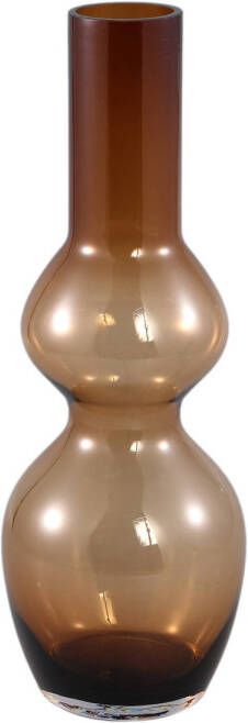 Ptmd Collection PTMD Joly Brown glass vase long bulb shape S