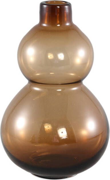 Ptmd Collection PTMD Kato Amber glass vase double bulb round L
