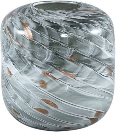 Ptmd Collection PTMD Kelsh Grey glass vase mixed up color waves round S