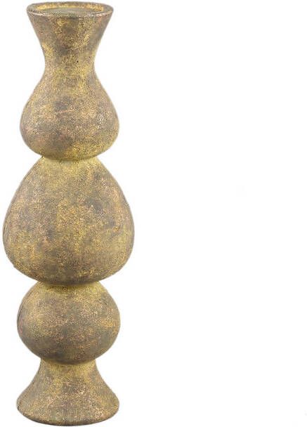 Ptmd Collection PTMD Larry Brown cement candleholder round high bulbs M