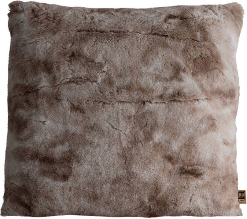 Ptmd Collection PTMD Linde Beige faux fur cushion square L