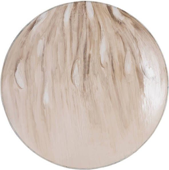 Ptmd Collection PTMD Maran Beige shiny iron wall panel round L