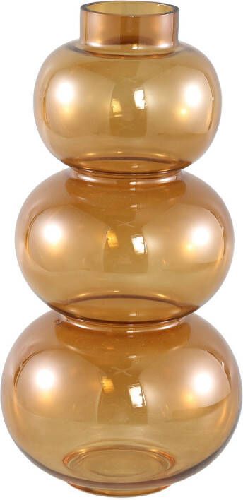 Ptmd Collection PTMD Mery Brown glass vase three bulbs round