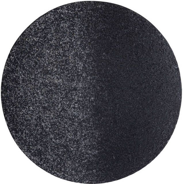 Ptmd Collection PTMD Miecke Black shimmer iron wall panel round L