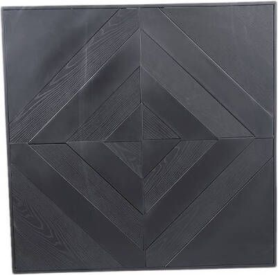 Ptmd Collection PTMD Mixa Black iron and veneer mix wall panel rectangl