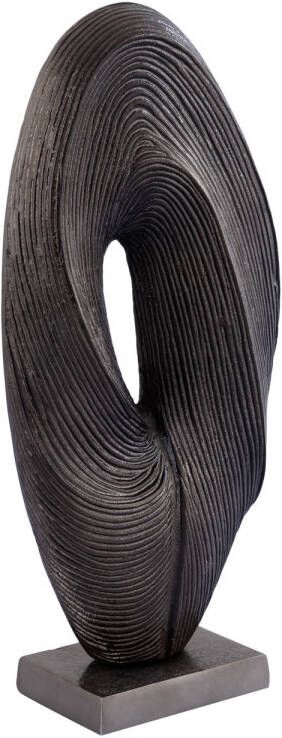 Ptmd Collection PTMD Neona Black alu round shaped statue ribbed