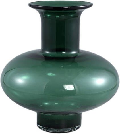 Ptmd Collection PTMD Nory Green glass bulb vase round wide