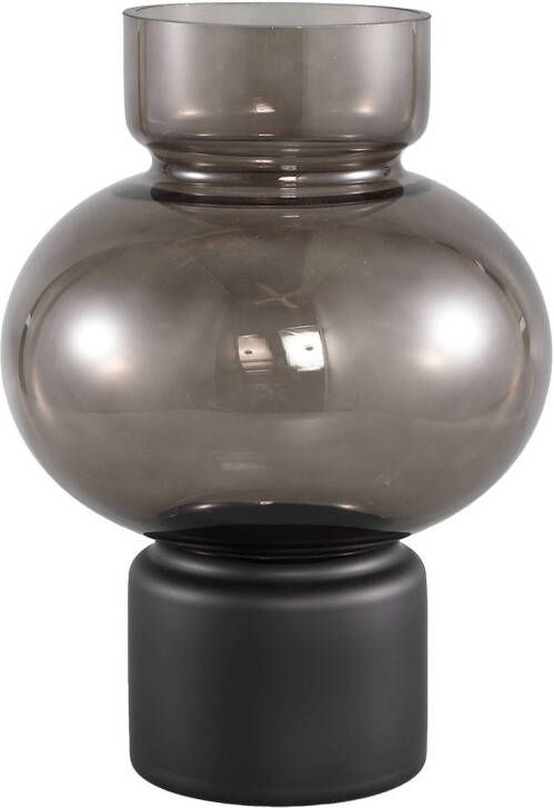 Ptmd Collection PTMD Nyda Grey glass vase on base round L