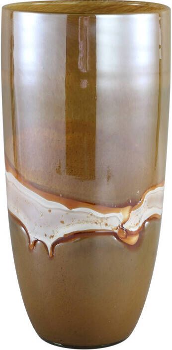 Ptmd Collection PTMD Patty Brown glass vase round L