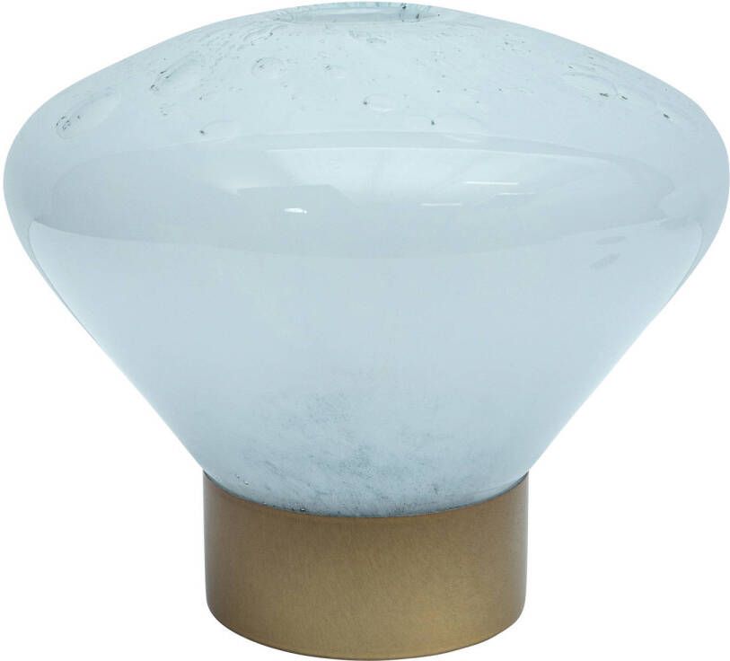Ptmd Collection PTMD Redina White glass LED light cone with gold base
