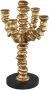 Ptmd Collection PTMD Reflo Gold poly candleholder for multiple candles - Thumbnail 1