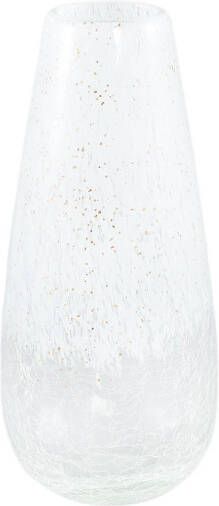 Ptmd Collection PTMD Ridda White glass vase clear level round S