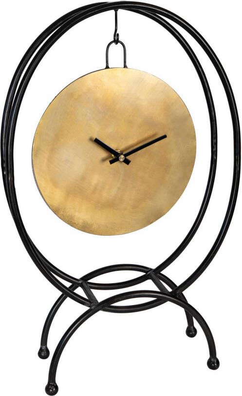 Ptmd Collection PTMD Runa Gold metal table clock hanging part oval