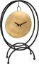 Ptmd Collection PTMD Runa Gold metal table clock hanging part oval - Thumbnail 1