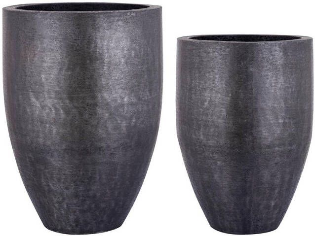 Ptmd Collection PTMD Shally Black brushed aluminum pot high bombey SV2