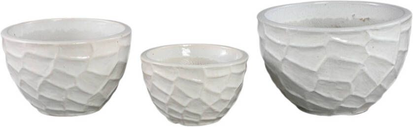 Ptmd Collection PTMD Sharlene White ceramic pot scaled round SV3