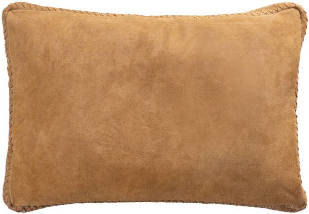 Ptmd Collection PTMD Suky Camel suede leather cushion rectangle