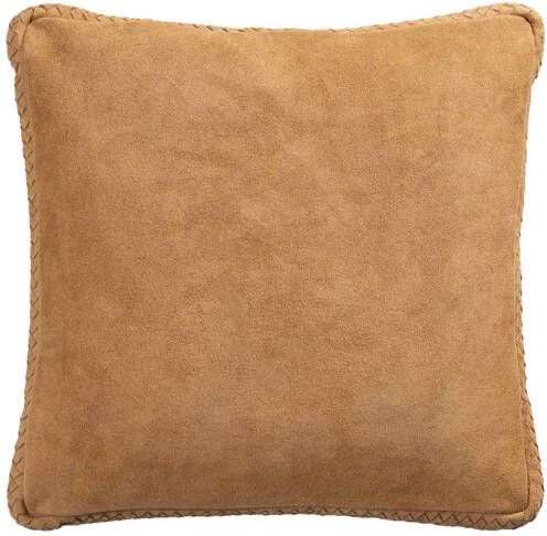 Ptmd Collection PTMD Suky Camel suede leather cushion square S