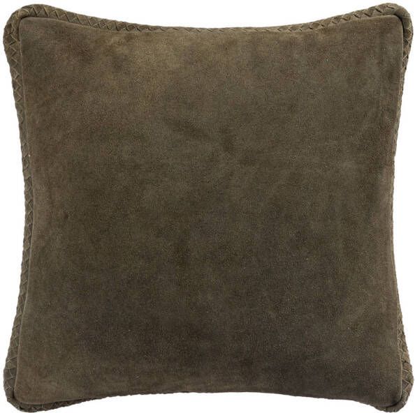 Ptmd Collection PTMD Suky Green suede leather cushion square S
