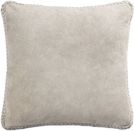 Ptmd Collection PTMD Suky Taupe suede leather cushion square S