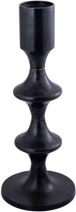 Ptmd Collection PTMD Taika Black alu round candle holder tabs low