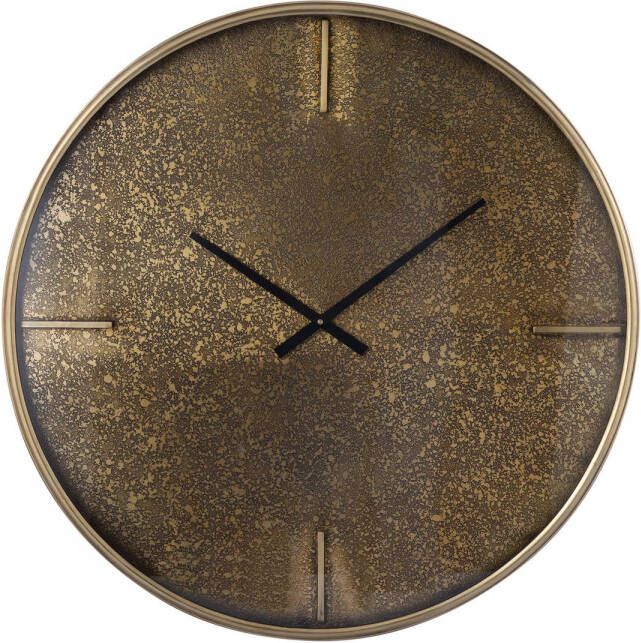Ptmd Collection PTMD Taylor Brass iron round clock with print L