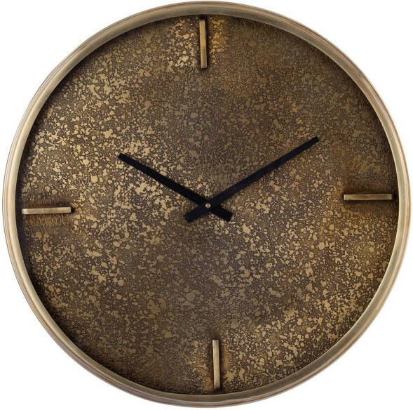Ptmd Collection PTMD Taylor Brass iron round clock with print S